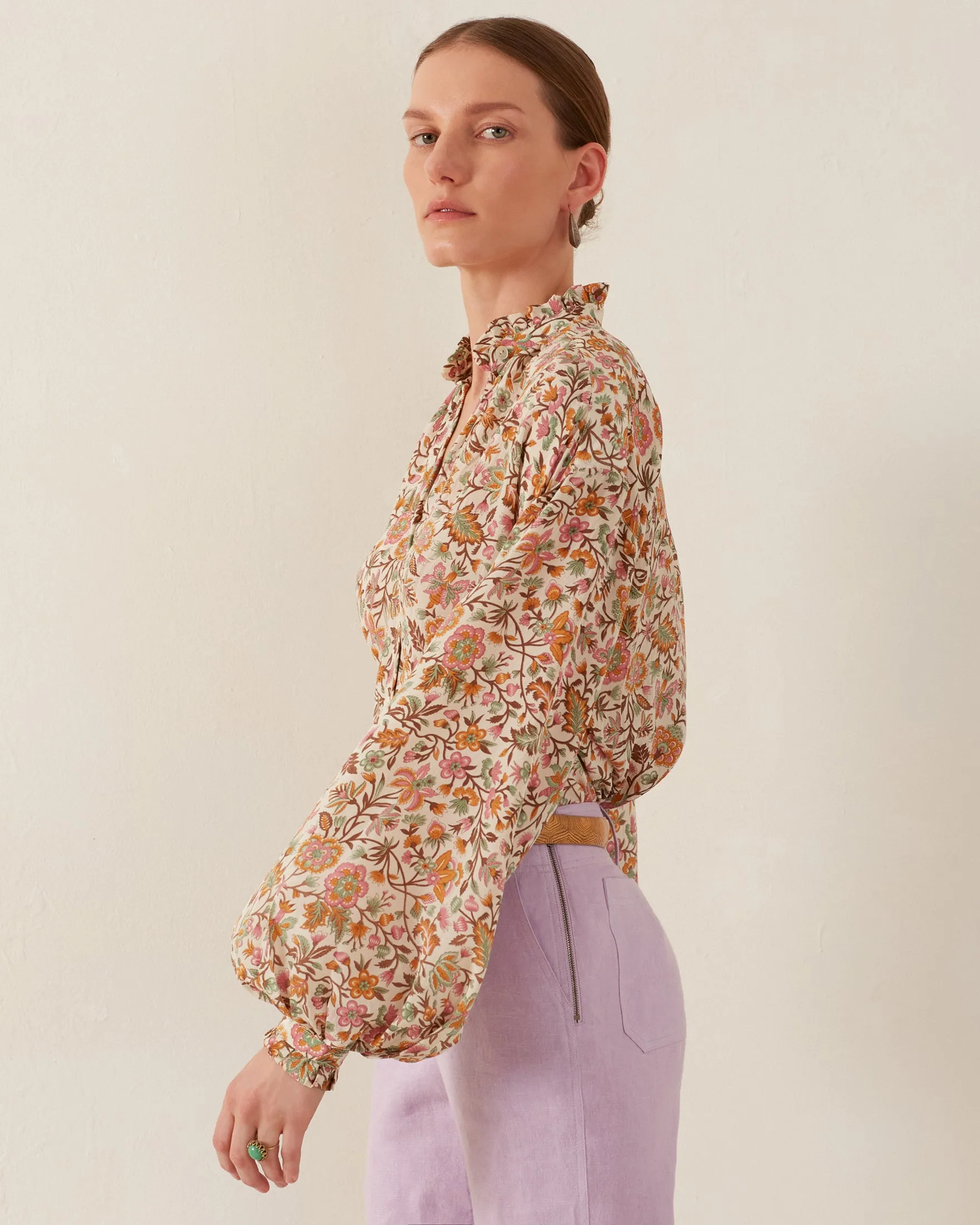 Poet Garden Party Silk Blouse