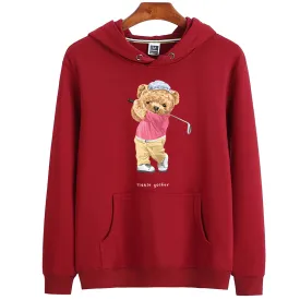 Pologize™ Golfer Teddy Long Sleeve Cotton Hoodie