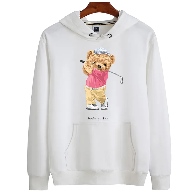Pologize™ Golfer Teddy Long Sleeve Cotton Hoodie