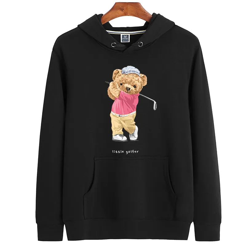 Pologize™ Golfer Teddy Long Sleeve Cotton Hoodie