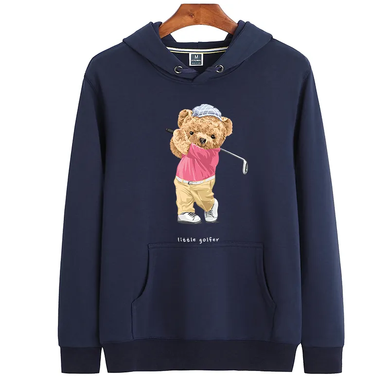 Pologize™ Golfer Teddy Long Sleeve Cotton Hoodie