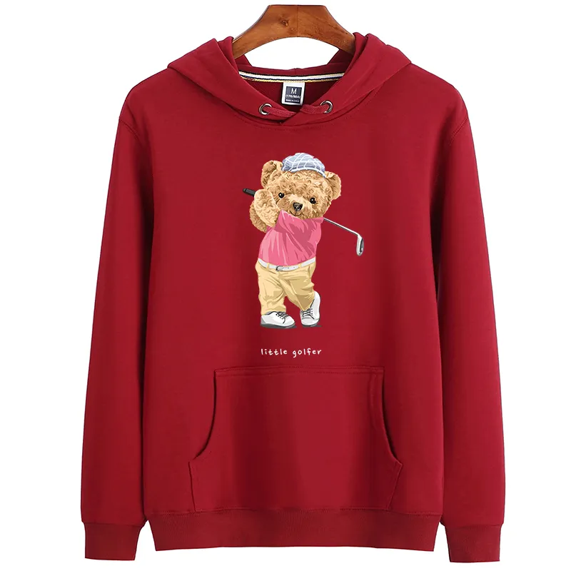 Pologize™ Golfer Teddy Long Sleeve Cotton Hoodie