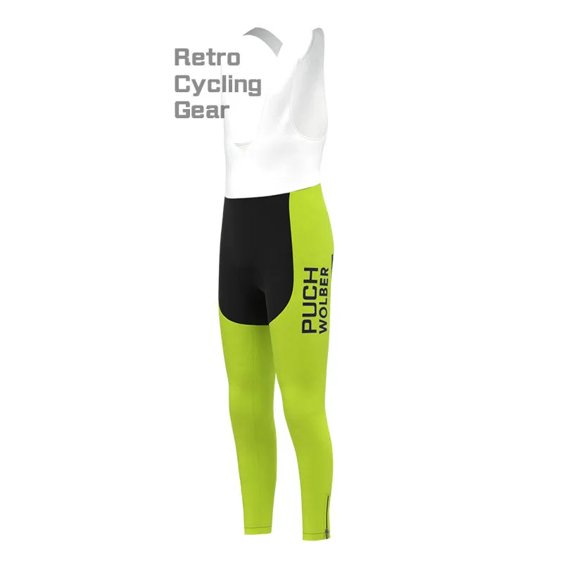 PUCH Green Stripe Retro Long Sleeve Cycling Kit