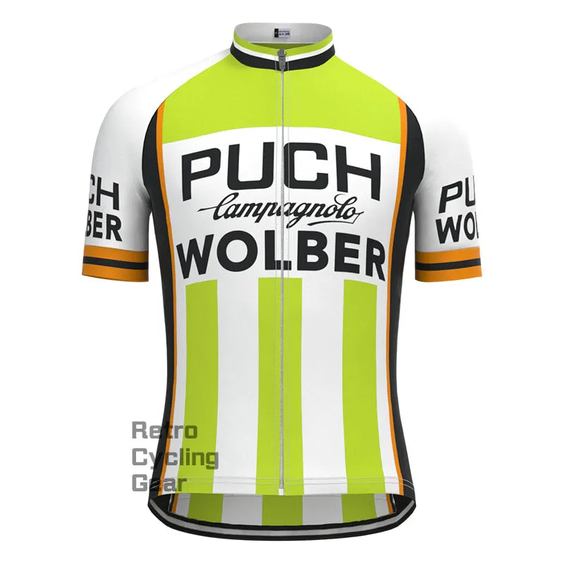 PUCH Green Stripe Retro Long Sleeve Cycling Kit
