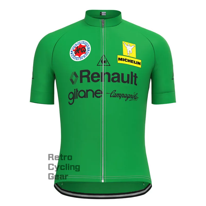 Renault Green Retro Long Sleeve Cycling Kit