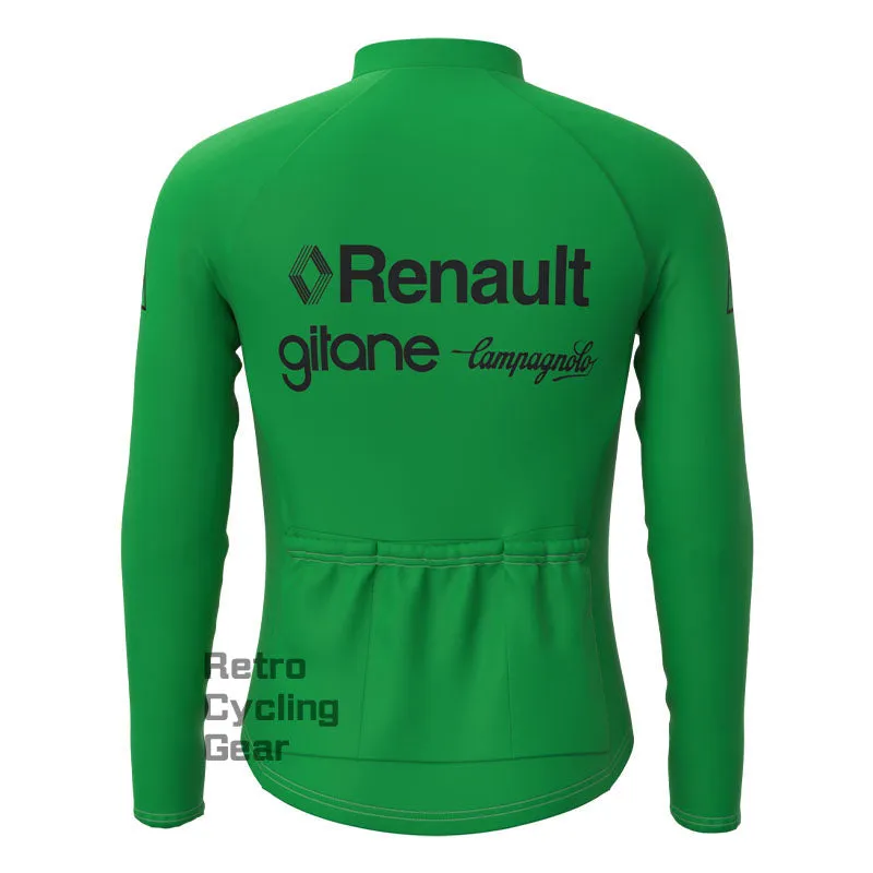 Renault Green Retro Long Sleeve Cycling Kit