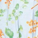 Retro Style Light Blue Floral Print Maxi Dress