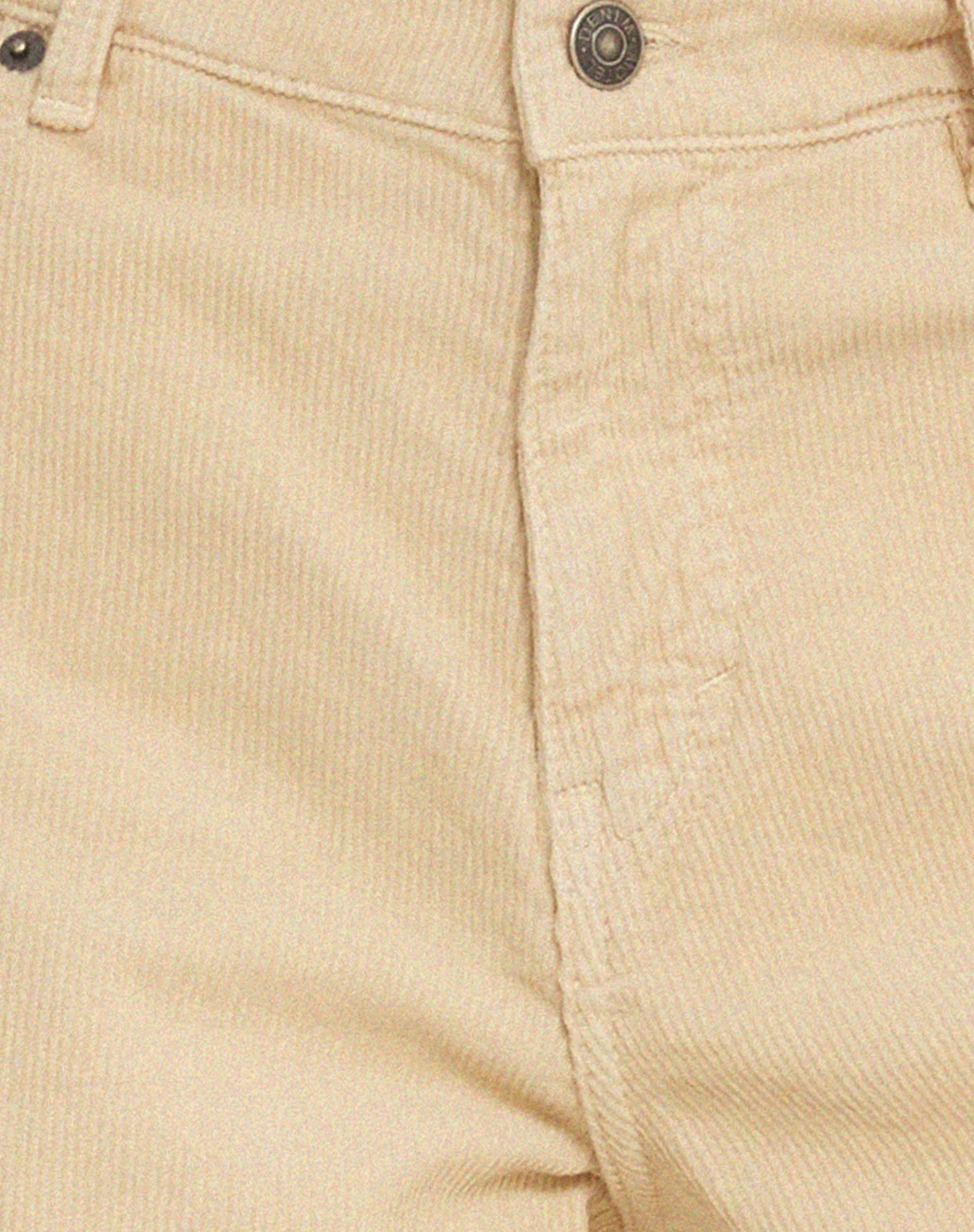 Roomy Extra Wide Low Rise Jeans in Cord Light Tan