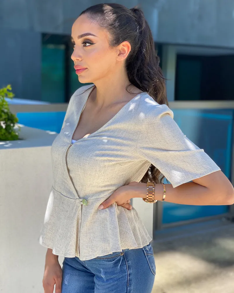 Sienna Linen Blouse