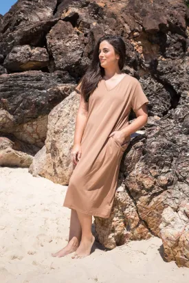 T-Shirt Dress | Almond | FINAL SALE