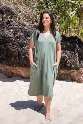 T-Shirt Dress | Green Envy | FINAL SALE