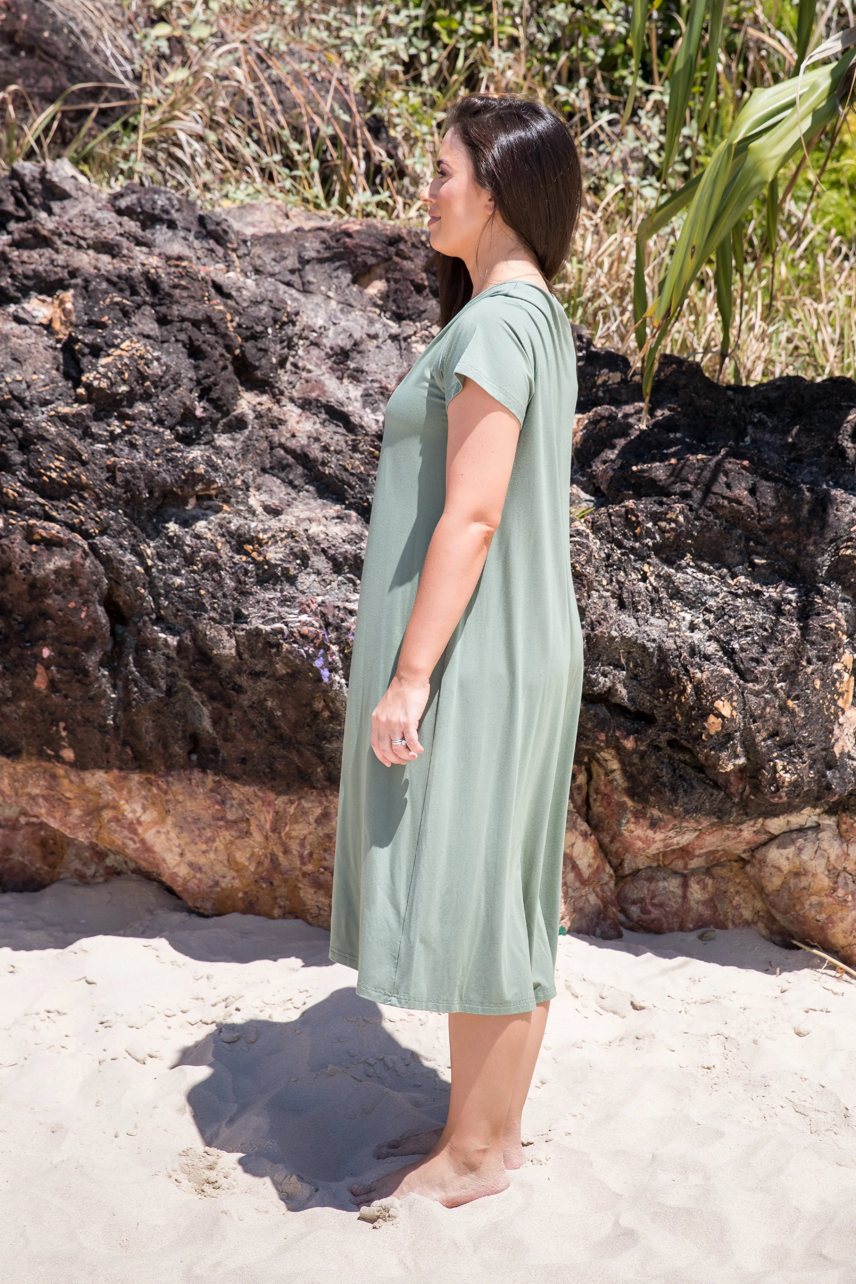 T-Shirt Dress | Green Envy | FINAL SALE