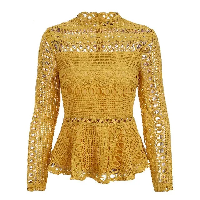 TEEK - Peplum Love Lace Top