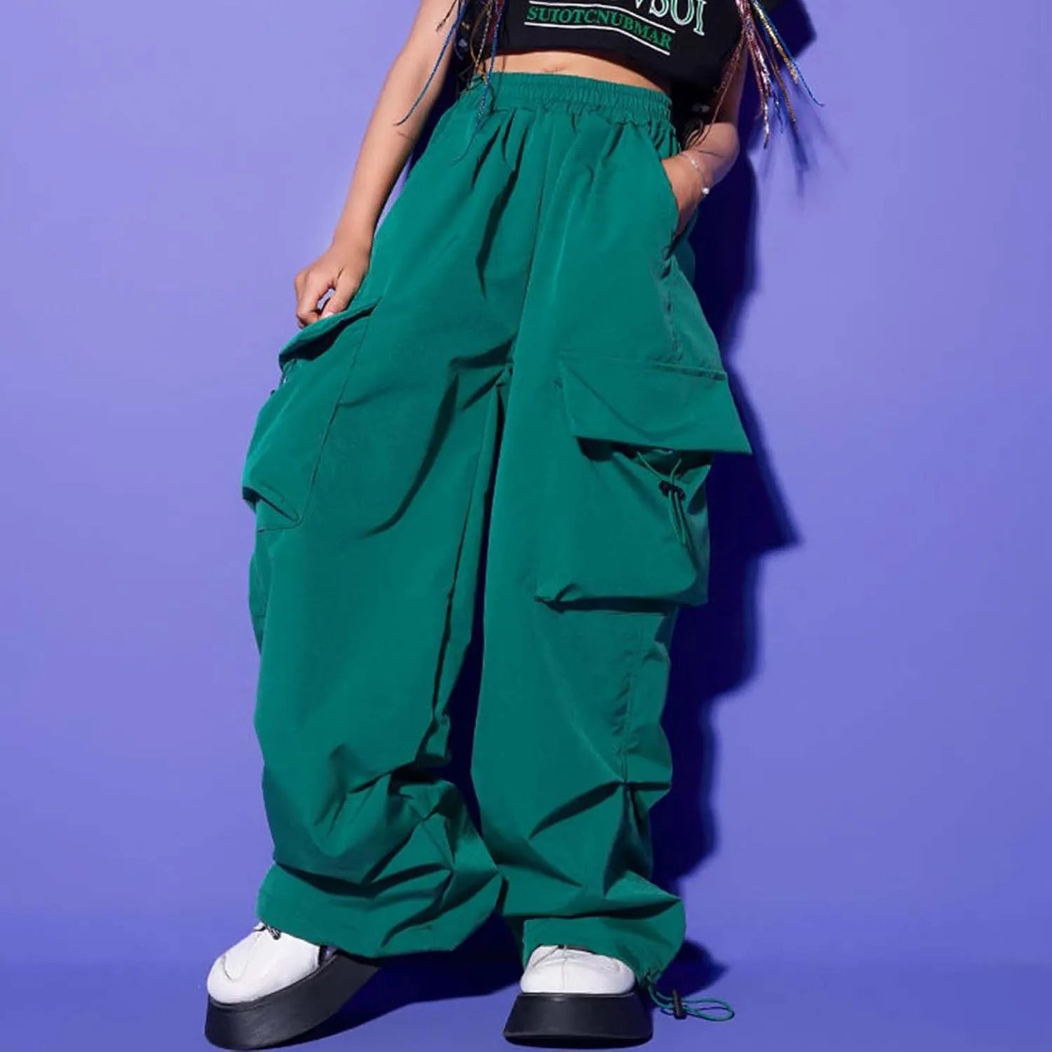 Teen Girls Wide Leg Jeans Baggy Heart Embroidery Elastic High Waist Denim Pants Vintage Y2k Streetwear Aesthetic Teen Clothes