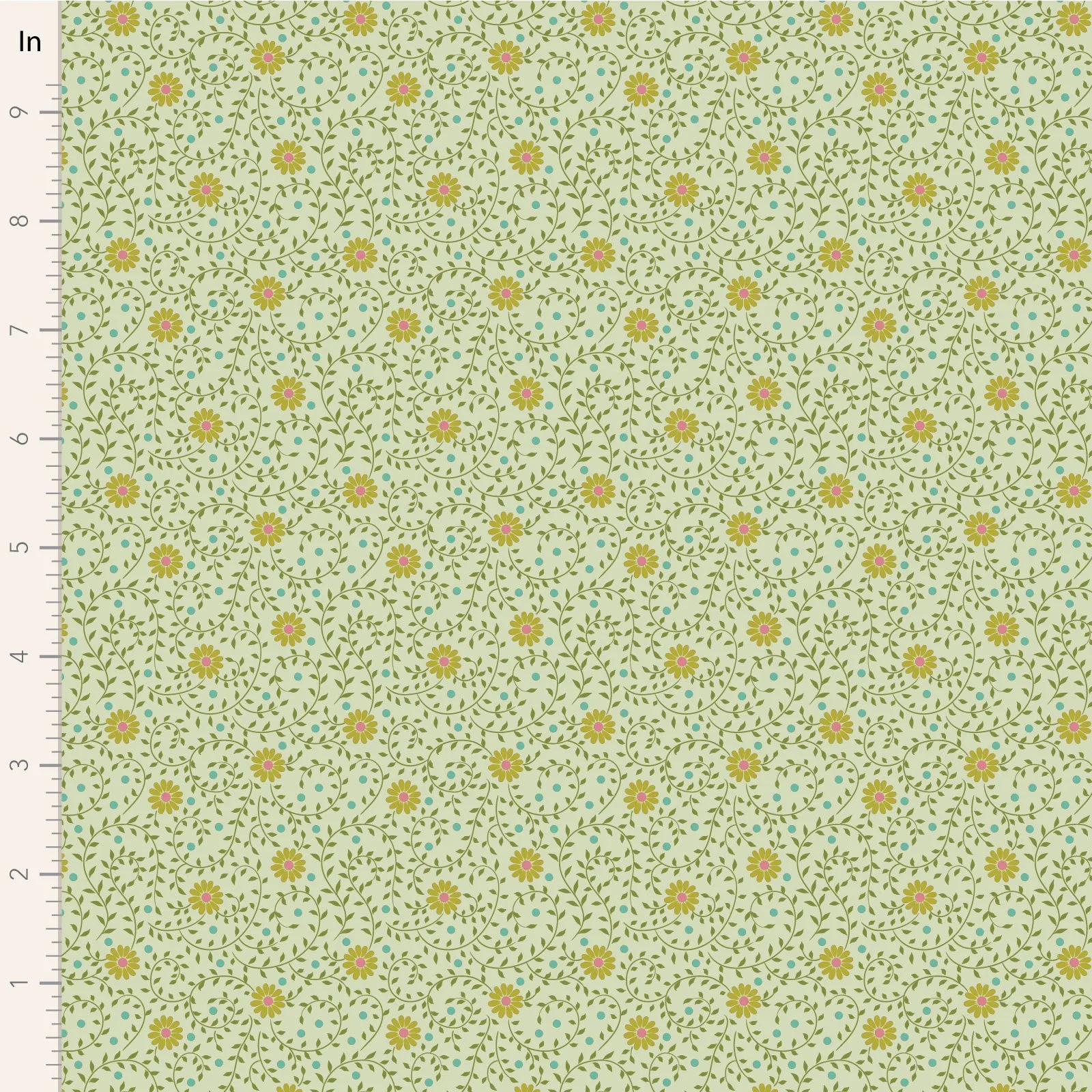 Tilda Sanctuary ~ TIL100578 ~ Daisy Dream ~ Pistachio
