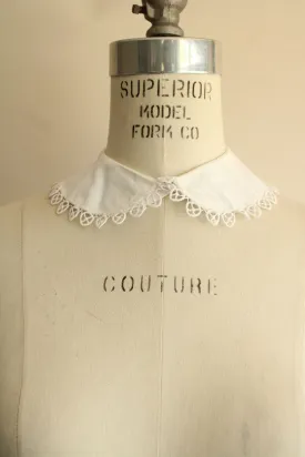 Vintage 1950s 1960s White Blouse Collar