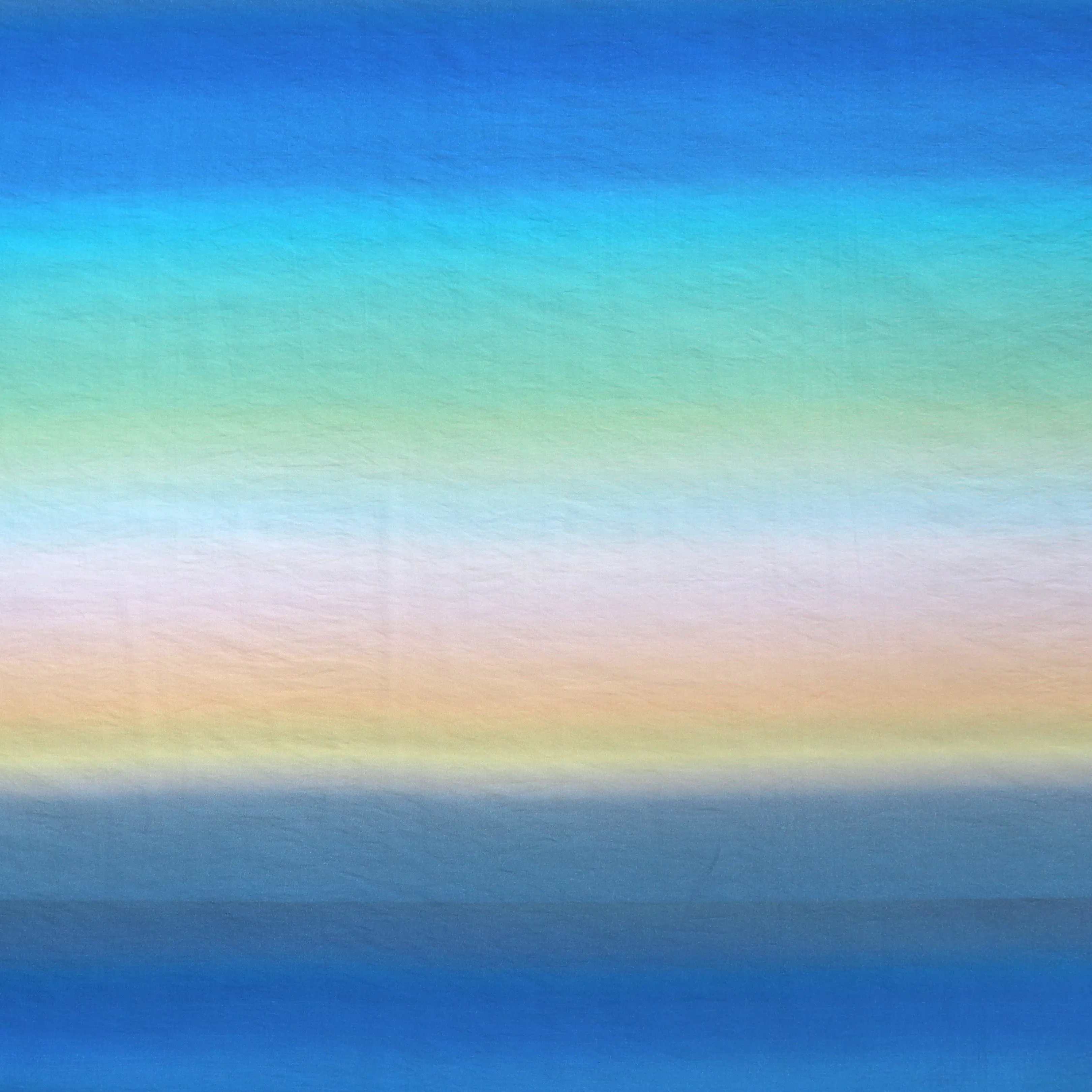 Viscose Blend Crepe - Ombre Stripe - Blue   Green - END OF BOLT 60cm
