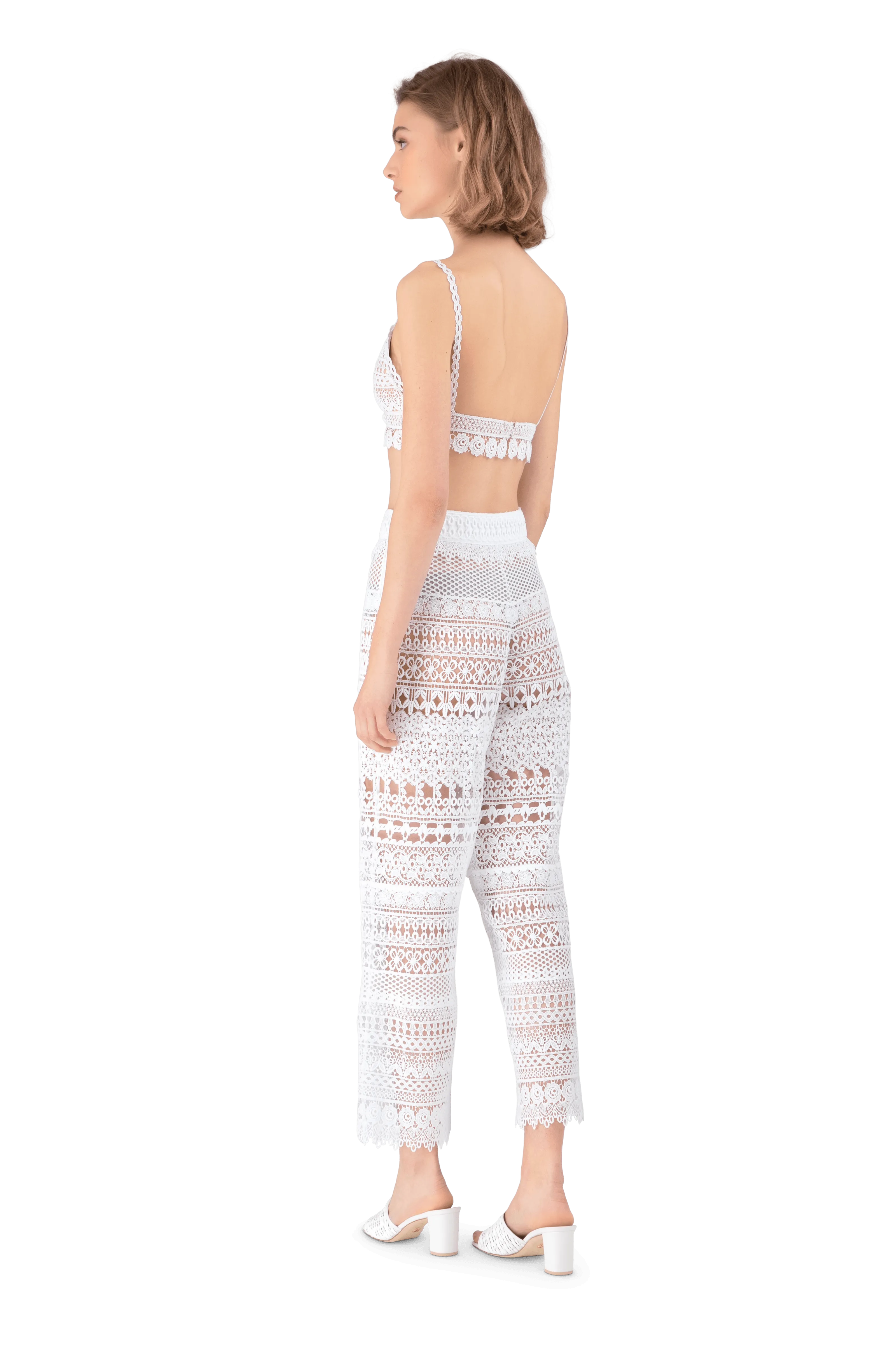 White Guipure Lace Bralette