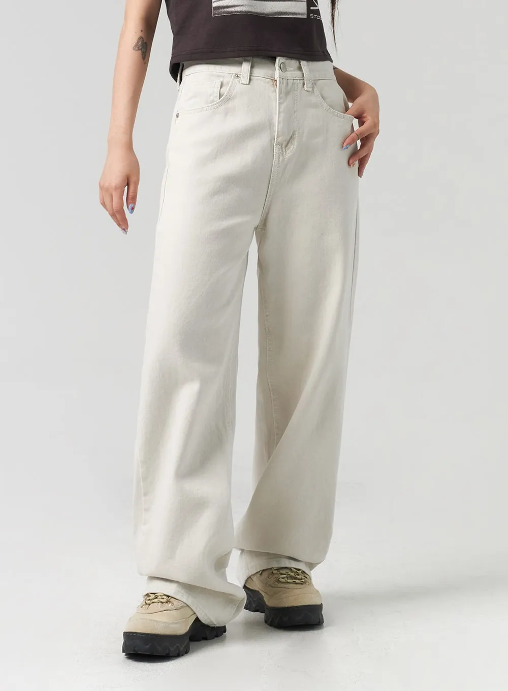 Wide Leg Color Pants CL317