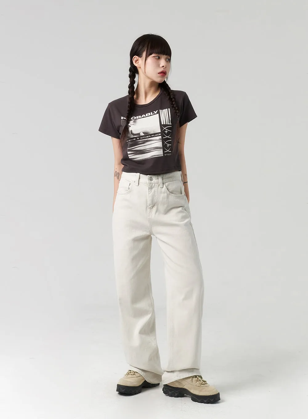 Wide Leg Color Pants CL317