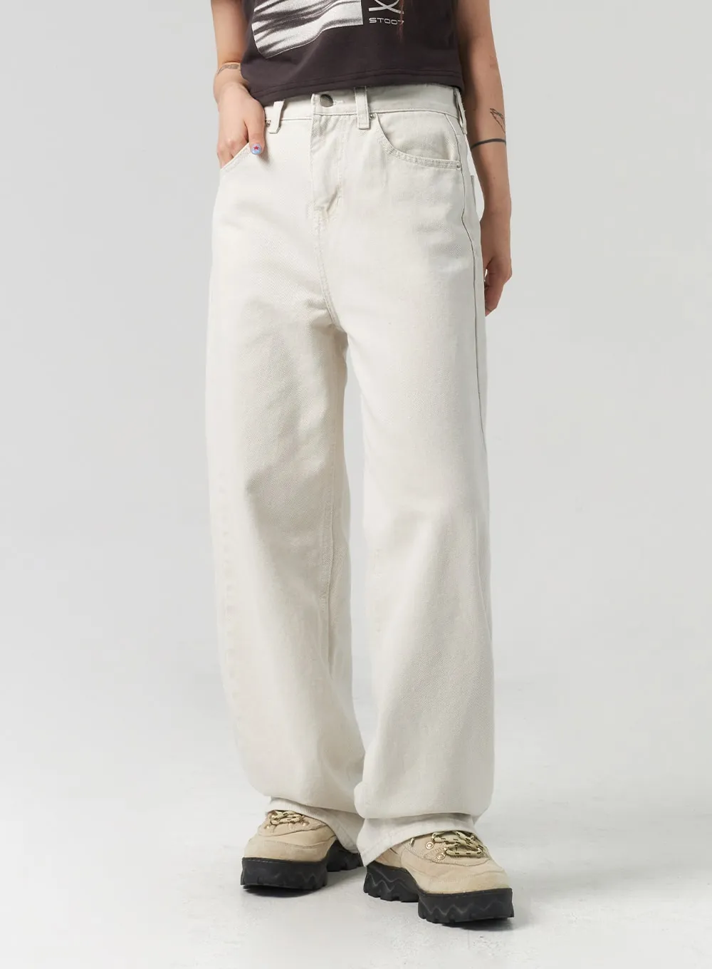 Wide Leg Color Pants CL317