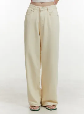 Wide-Leg Cotton Pants OY409