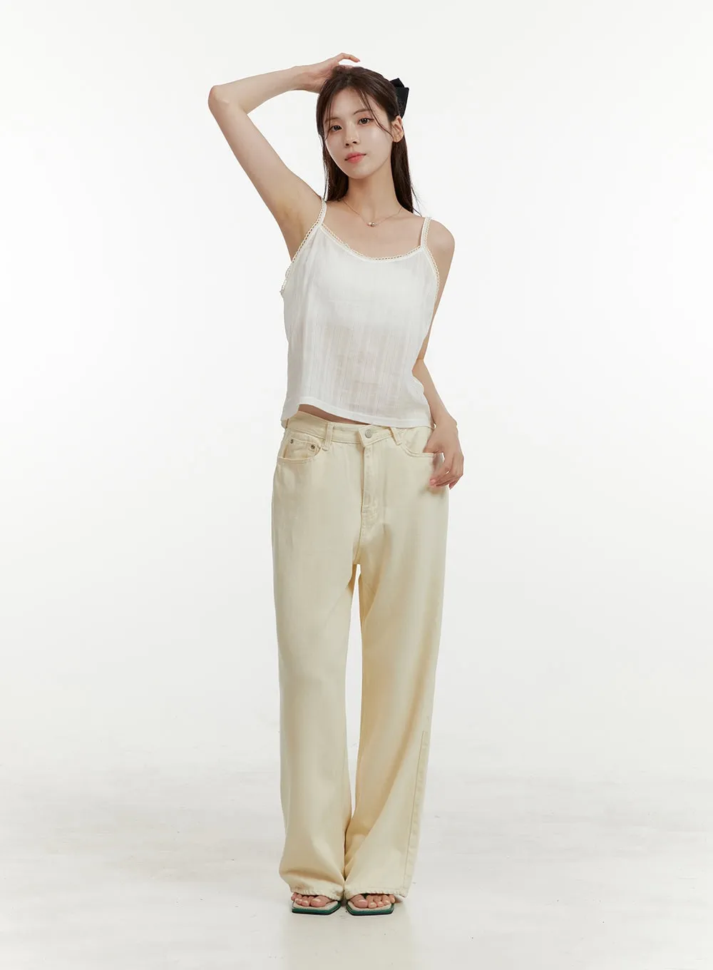 Wide-Leg Cotton Pants OY409