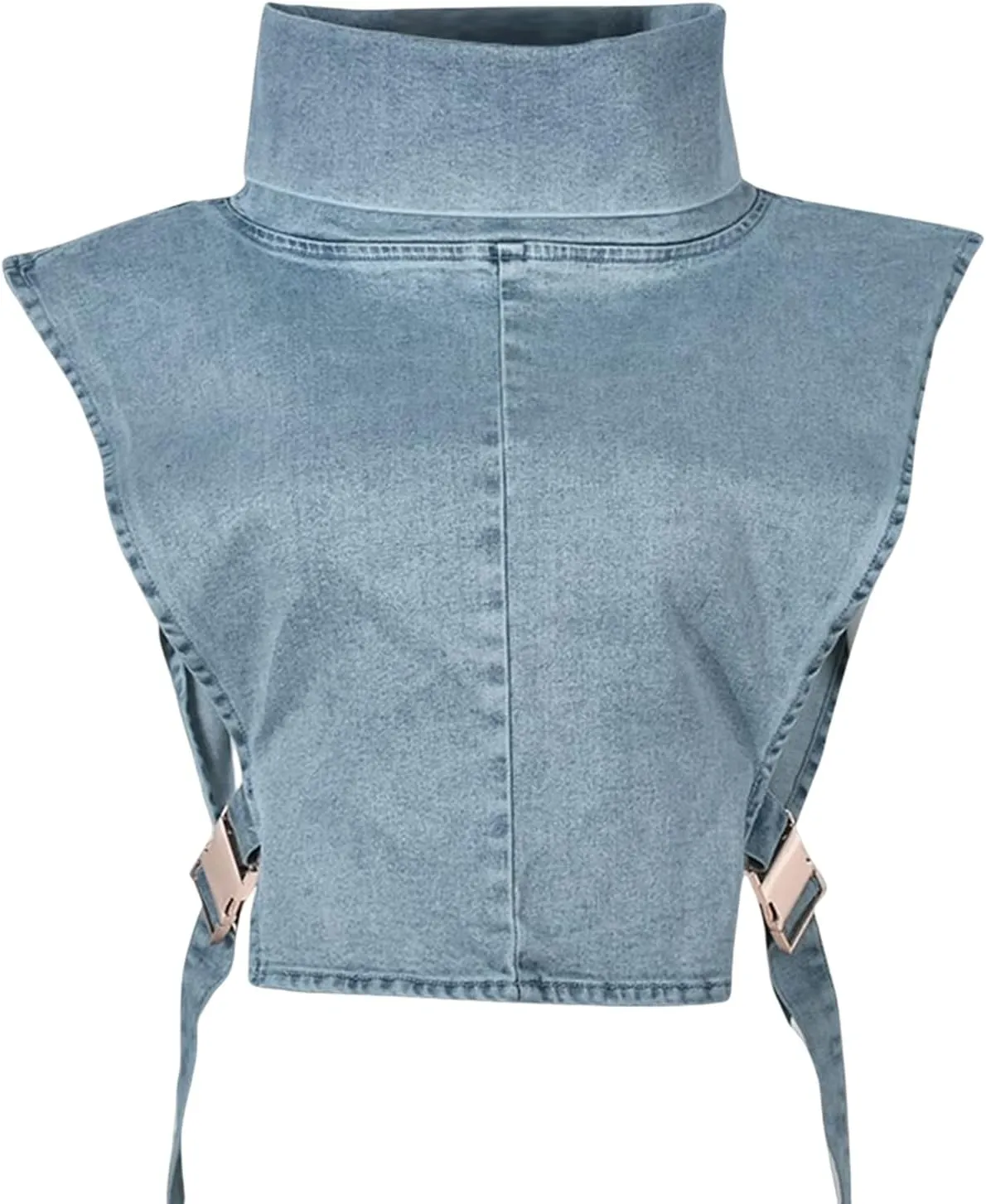 Women 2023 Summer Fashion Causal Distressed Denim Vest Lace Up Crop Tops Relax Fit Light Jean Vest Jacket
