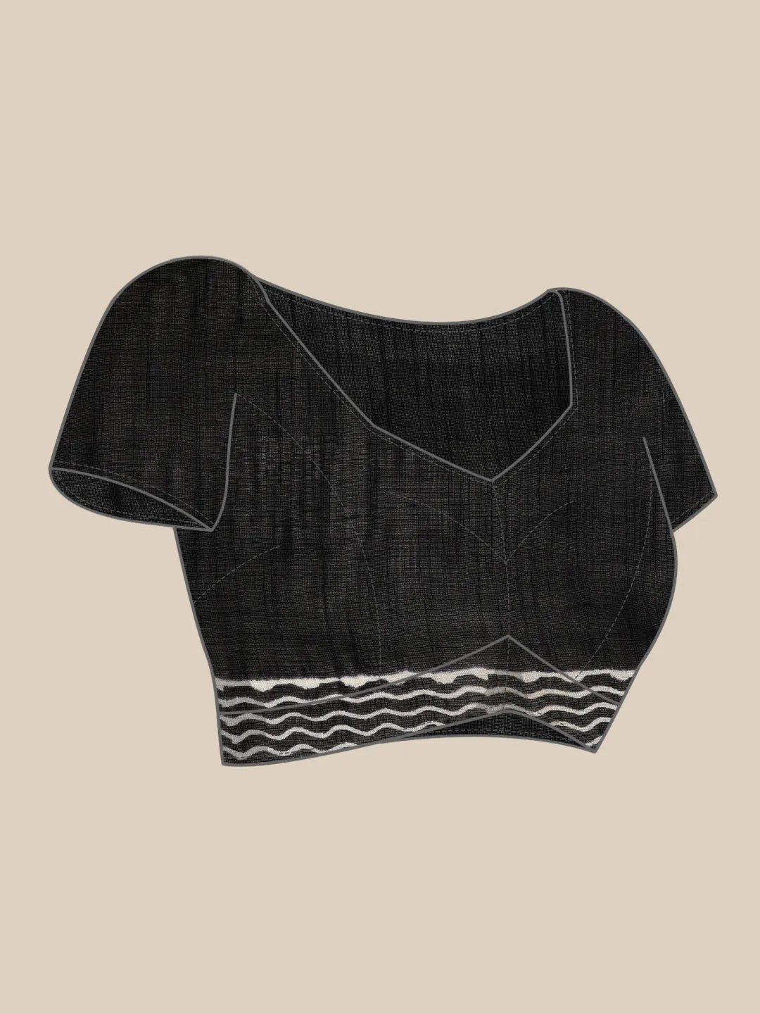 Women Black Pure Cotton Saree