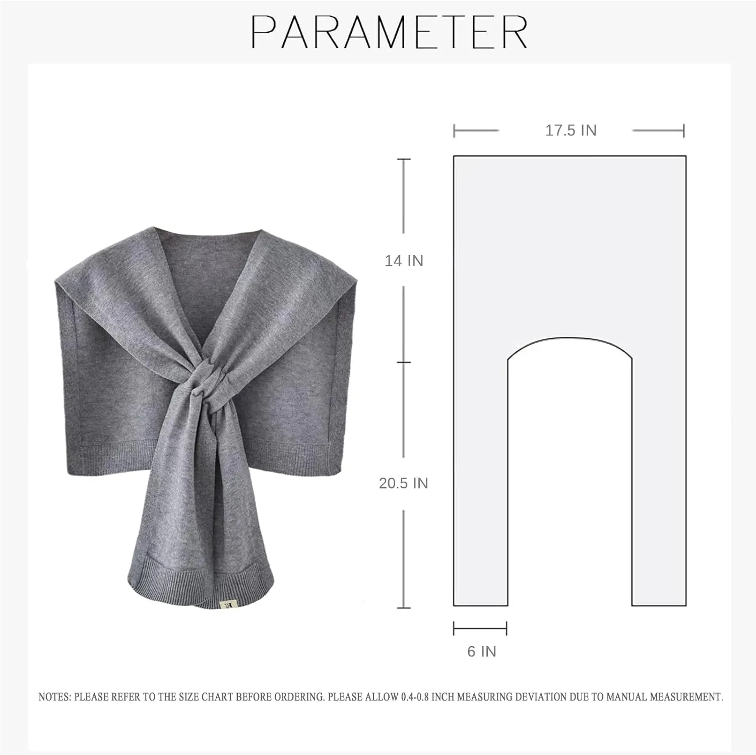 Women's Fashion Knitted Shawl - Khaki Sweater Shawl for Air-Conditioned Rooms