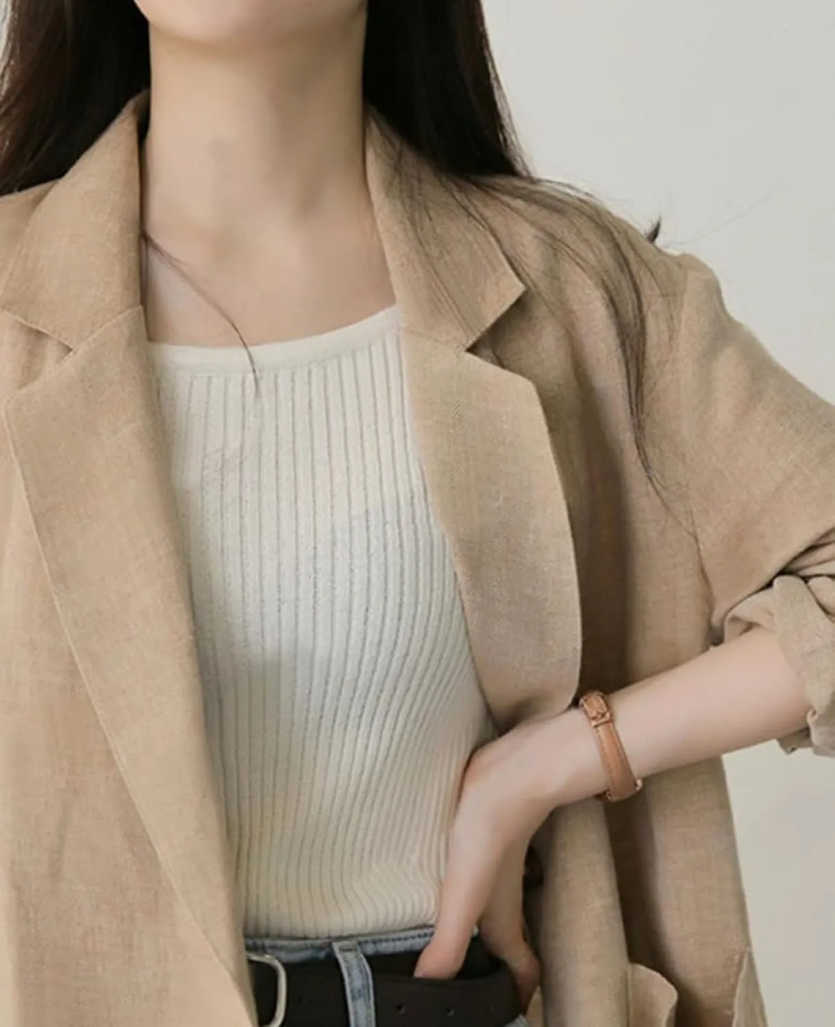 Women's Linen Blazer Jacket 2025 Lightweight Button Lapel Casual Long Sleeve Work Office Summer Jackets