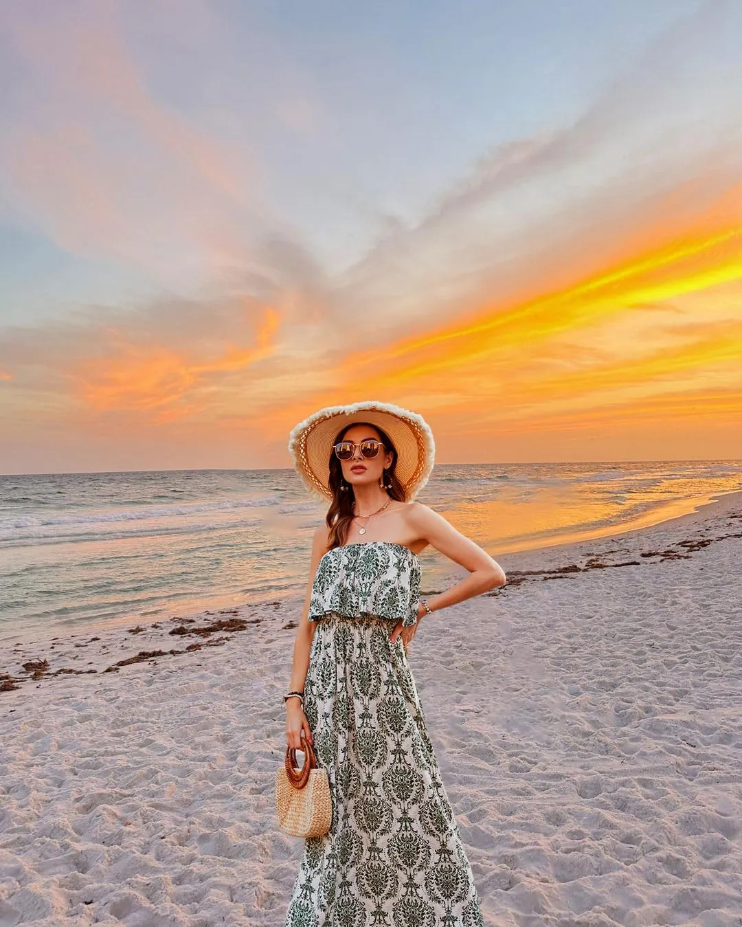 ZMPSIISA Women's Summer Off The Shoulder Maxi Dress Ruffle Strapless Blue White Porcelain Boho Casual Loose Long Dresses